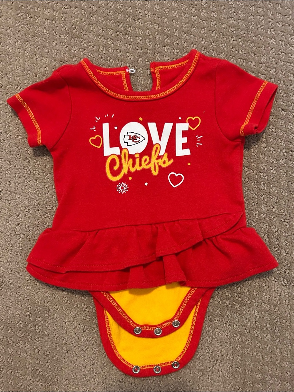 NFL Red and Yellow Baby Bodysuit